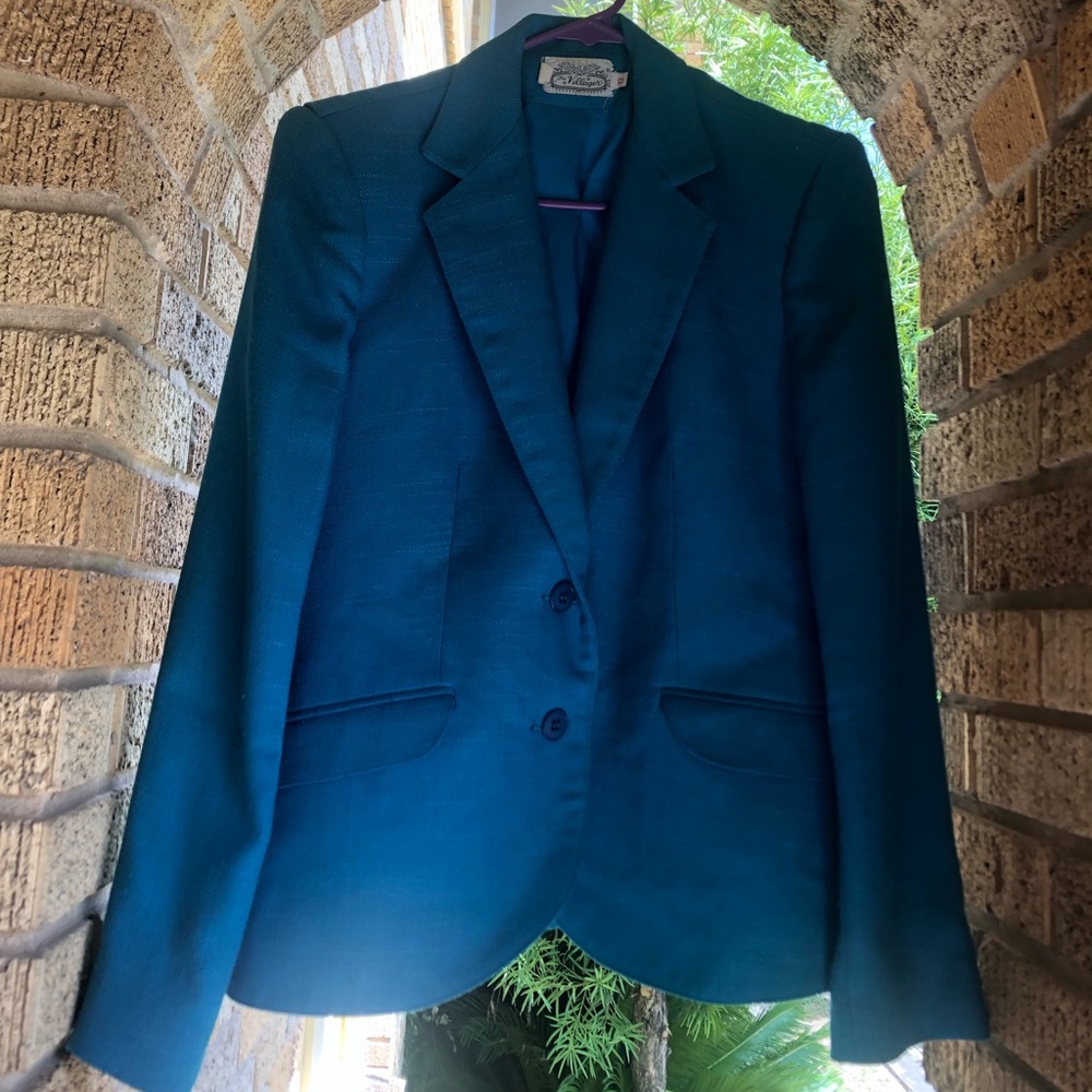 Vintage [The Villager] Turquoise Wool Blazer